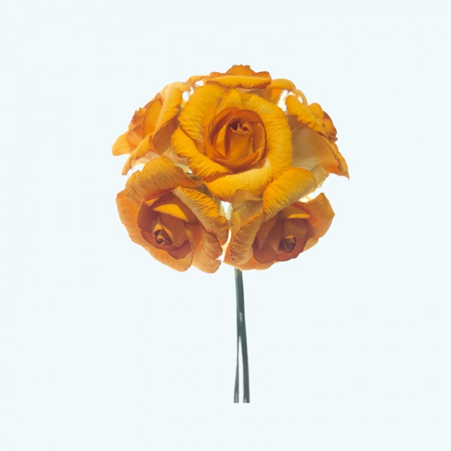 2.5" Diameter Paper Flower 6X12 | Orange